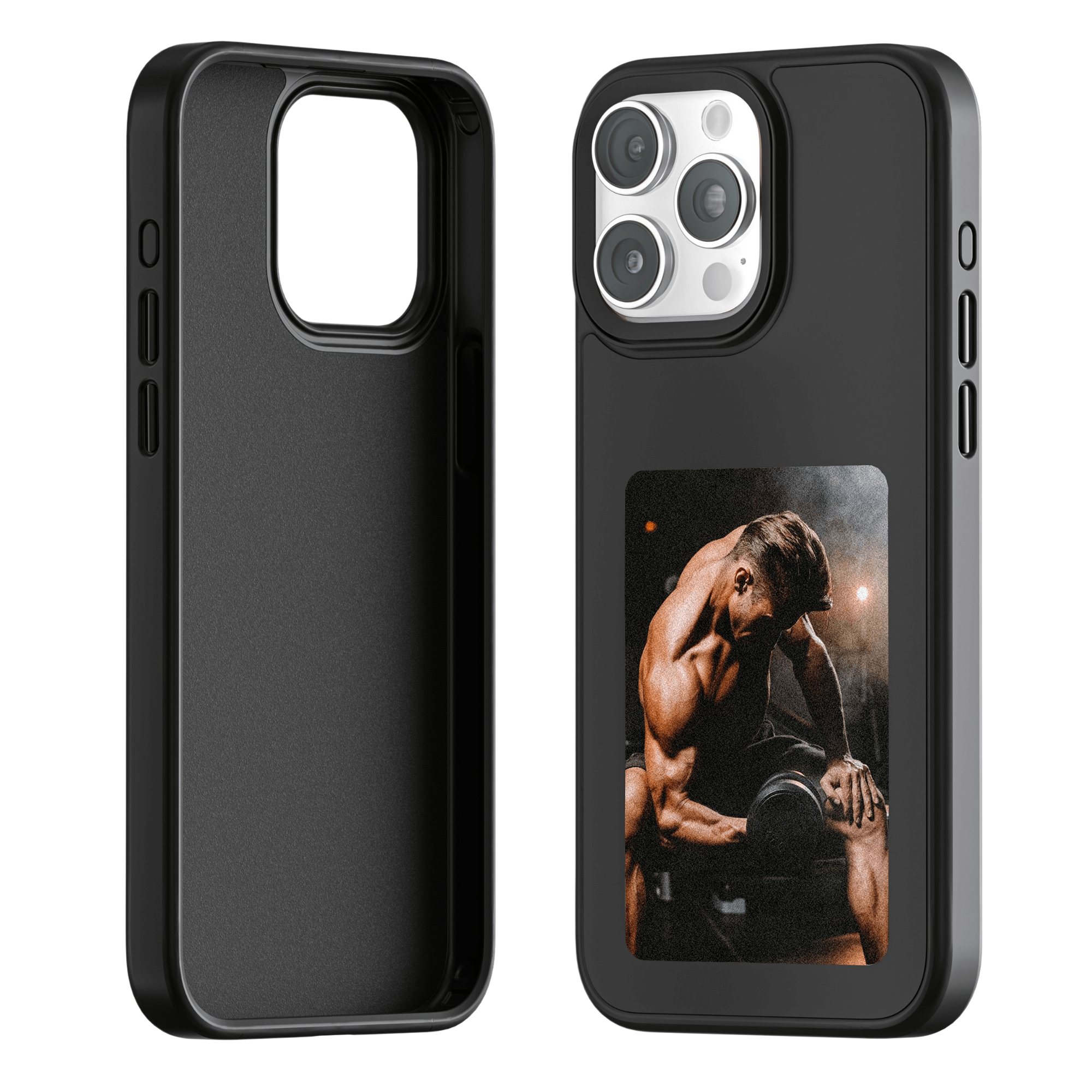 E-Ink Phone Case for iPhone 15/16. Train Focus, Show Off Strong – Your Goals, Your Case.