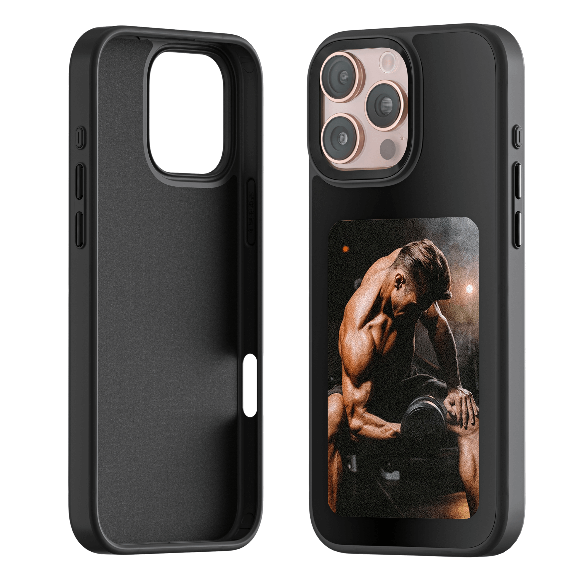 E-Ink Phone Case for iPhone 15/16. Train Focus, Show Off Strong – Your Goals, Your Case.